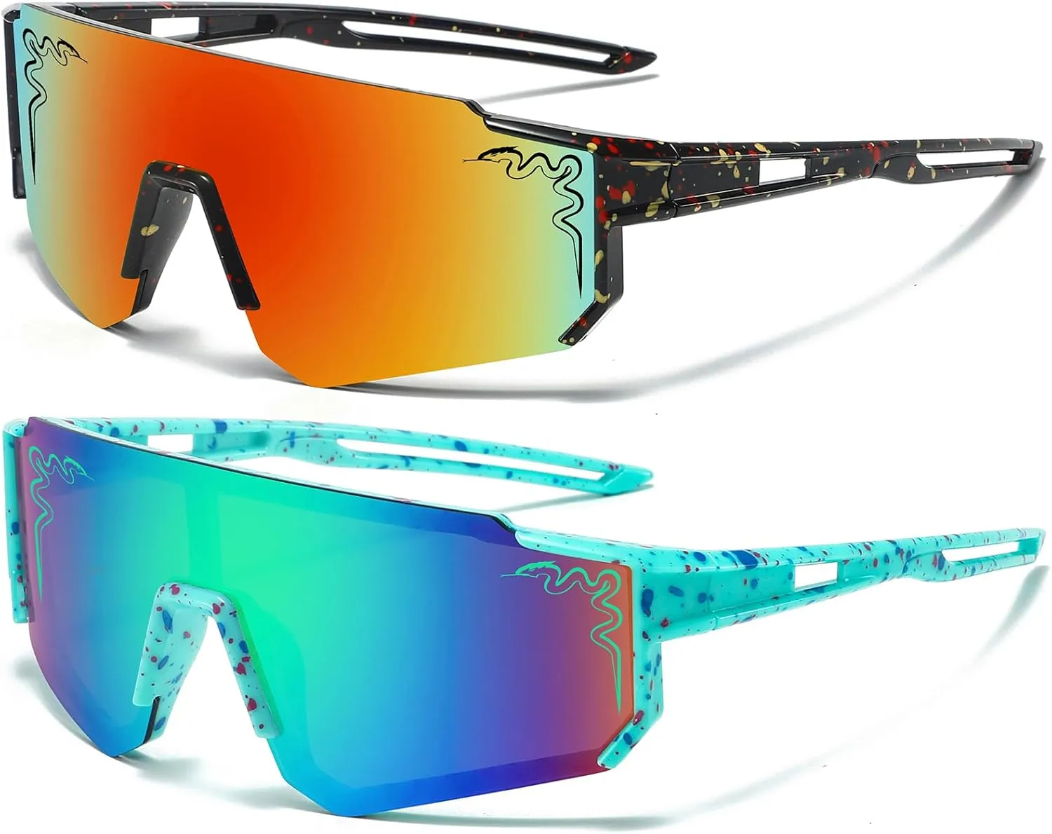 1/2/3 pcs Youth Baseball Glasses Boys Girls UV400 Kids Teen Sunglasses Child Young Men Women Football Eyewear