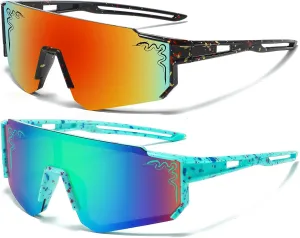 1/2/3 pcs Youth Baseball Glasses Boys Girls UV400 Kids Teen Sunglasses Child Young Men Women Football Eyewear