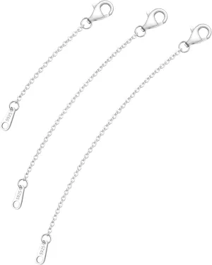 925 Sterling Silver Necklace Extender Sterling Silver Necklace Chain Extenders for Necklaces 2", 3", 4" Inches