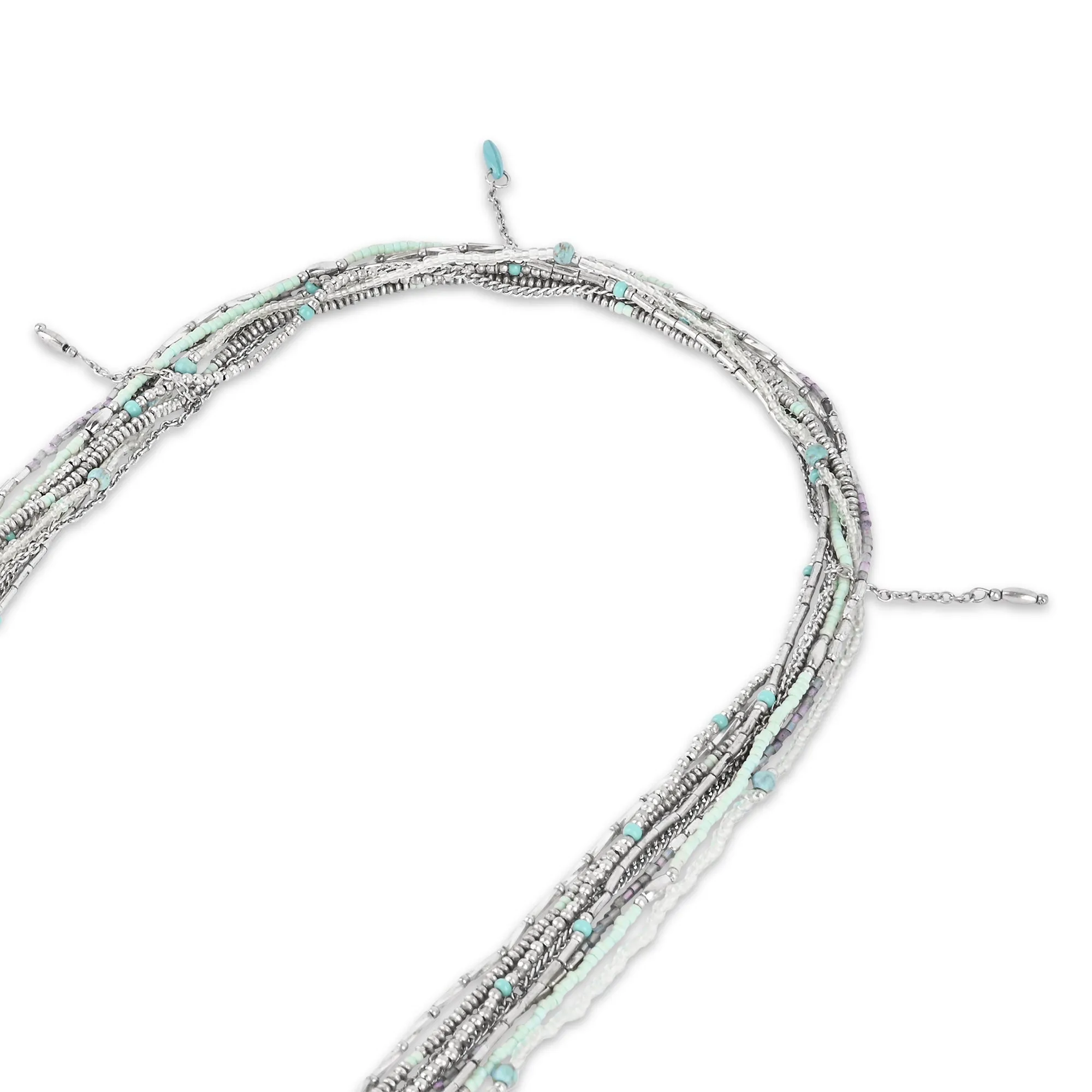 Accessorize London Women's Turquoise Layered Beaded Necklace