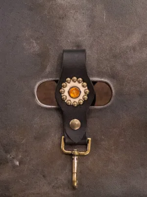 Bandit Golden Belts, Jewelled Keychain, Black/ Brass