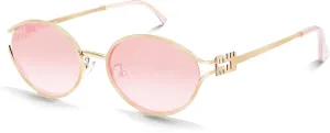 BOTEN Retro Oval Sunglasses for Women Men 2025 Trendy Small Round Sun Glasses Gold Metal Fashion Shades Cute Chic Sunnies