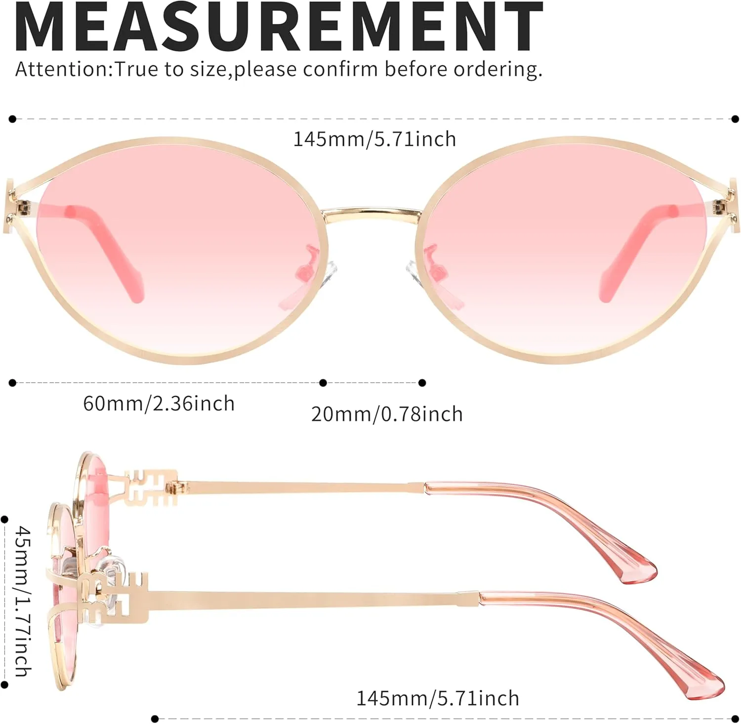 BOTEN Retro Oval Sunglasses for Women Men 2025 Trendy Small Round Sun Glasses Gold Metal Fashion Shades Cute Chic Sunnies