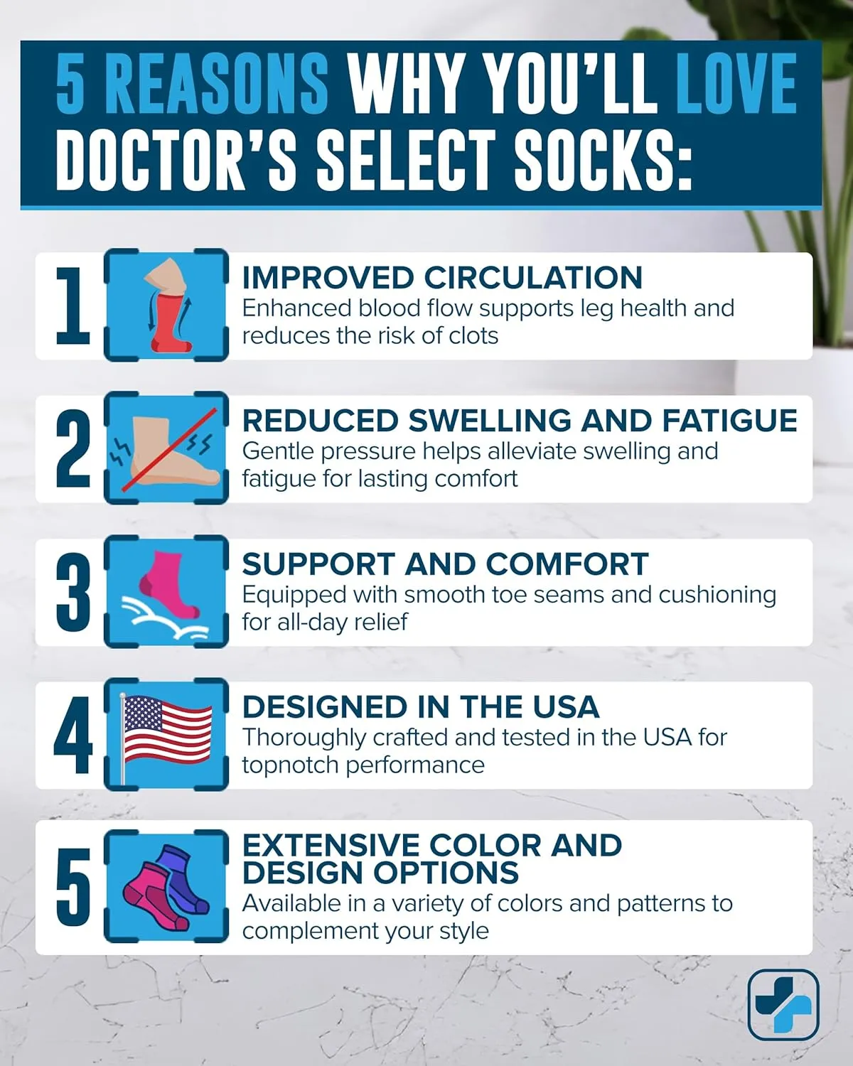 Doctor's Select 3 Pairs Plus Size Compression Socks Wide Calf | Bamboo Viscose Knee High Extra Wide Calf Compression Socks Women & Men | Black