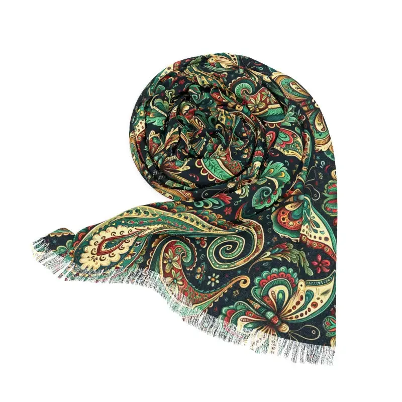 Effortless Transparent Scarf with Intricate Designs