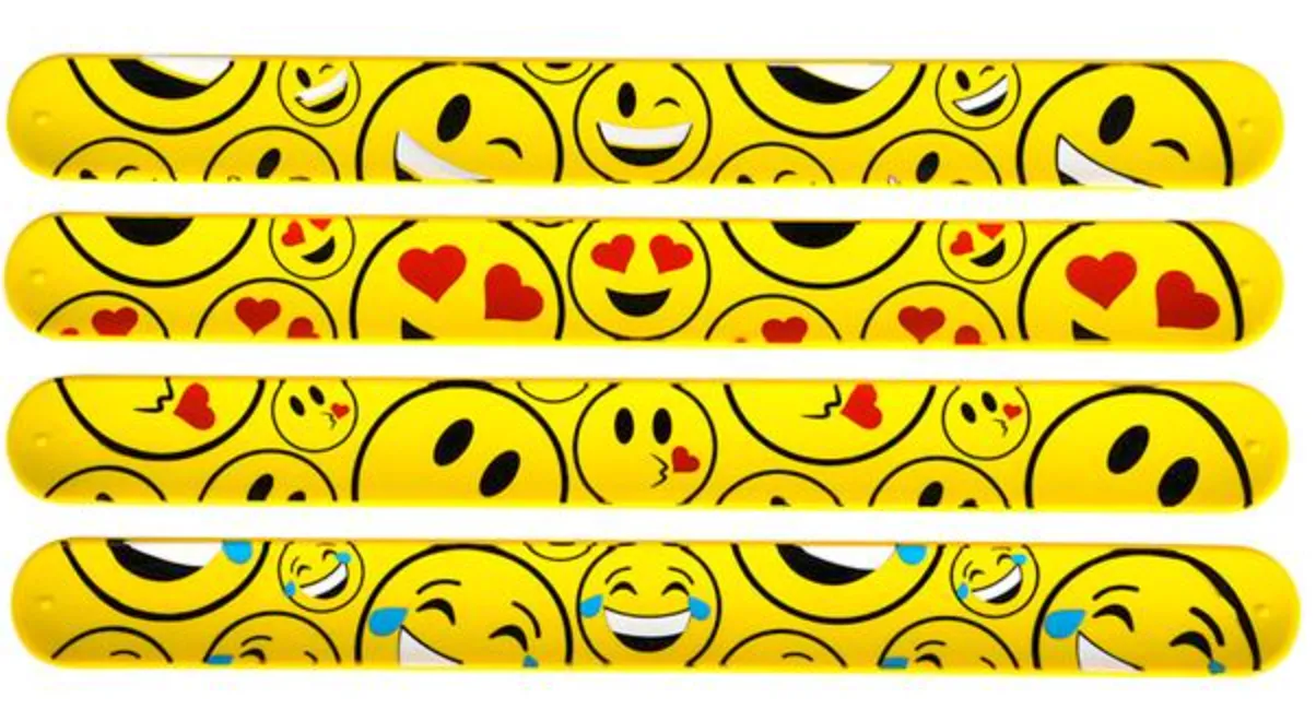 Emoji Slap Bracelet (12 per unit), #32672, G-25