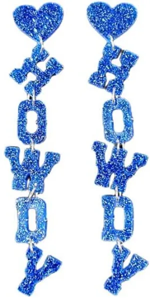 Glitter Cowgirl Hat Earrings for Women Cowboy Howdy Dangle Earrings Country Concert Bachelorette Party Rodeo Outfits Accessories