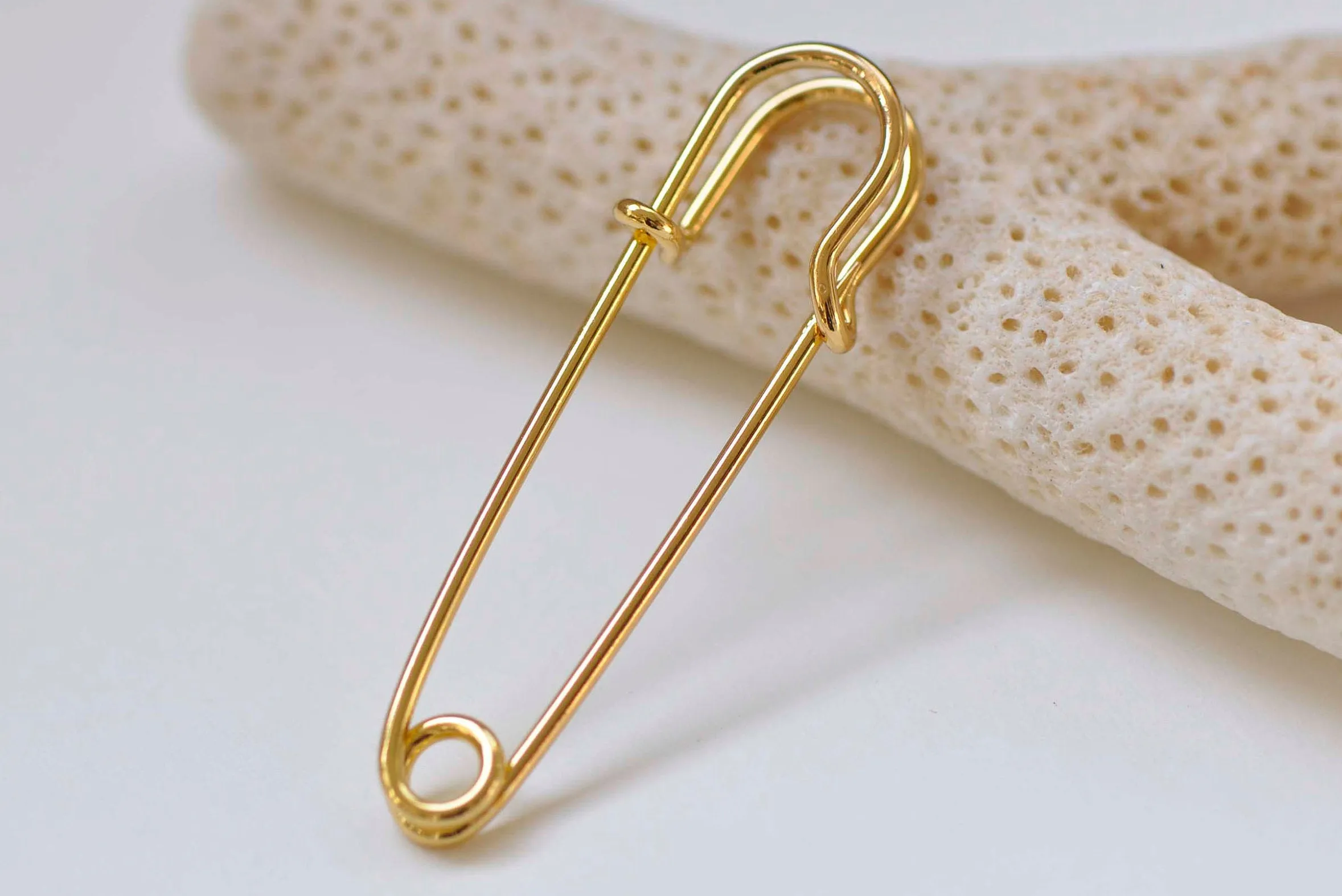 Iron Safety Pins Kilt Pins Broochs 11x45mm Set of 10