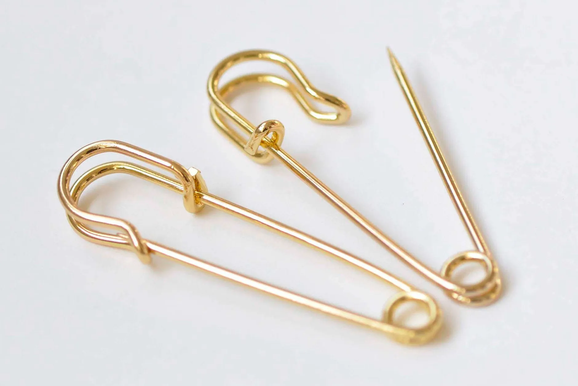 Iron Safety Pins Kilt Pins Broochs 11x45mm Set of 10