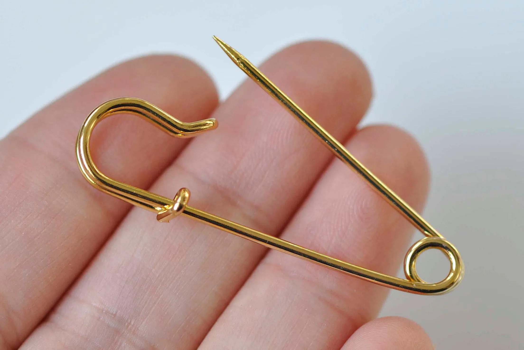 Iron Safety Pins Kilt Pins Broochs 11x45mm Set of 10