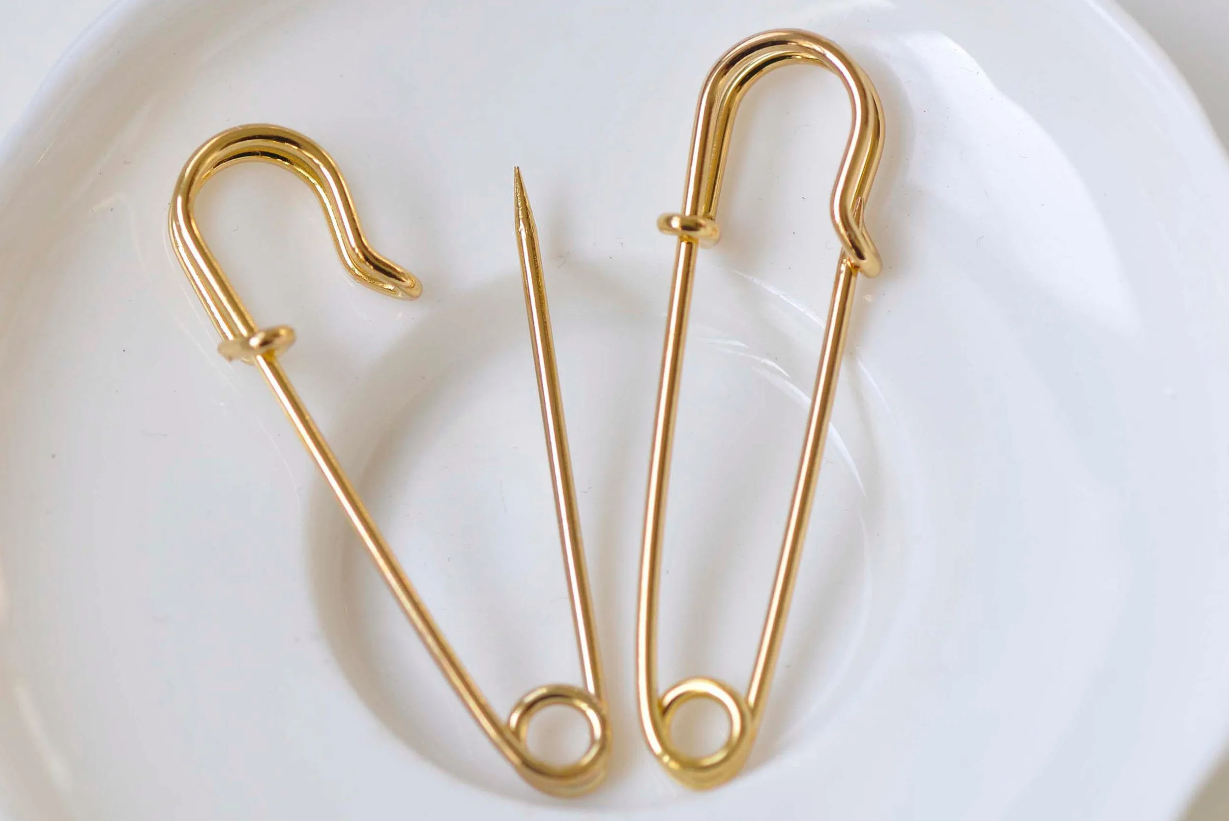 Iron Safety Pins Kilt Pins Broochs 11x45mm Set of 10