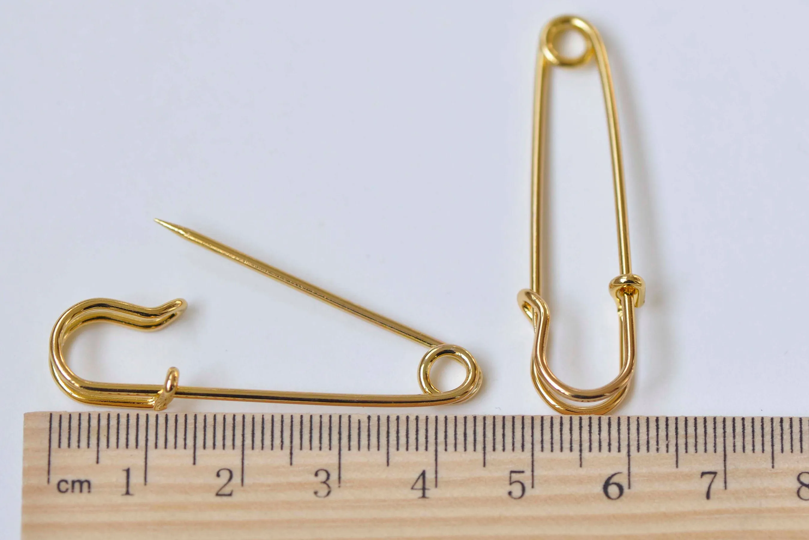 Iron Safety Pins Kilt Pins Broochs 11x45mm Set of 10