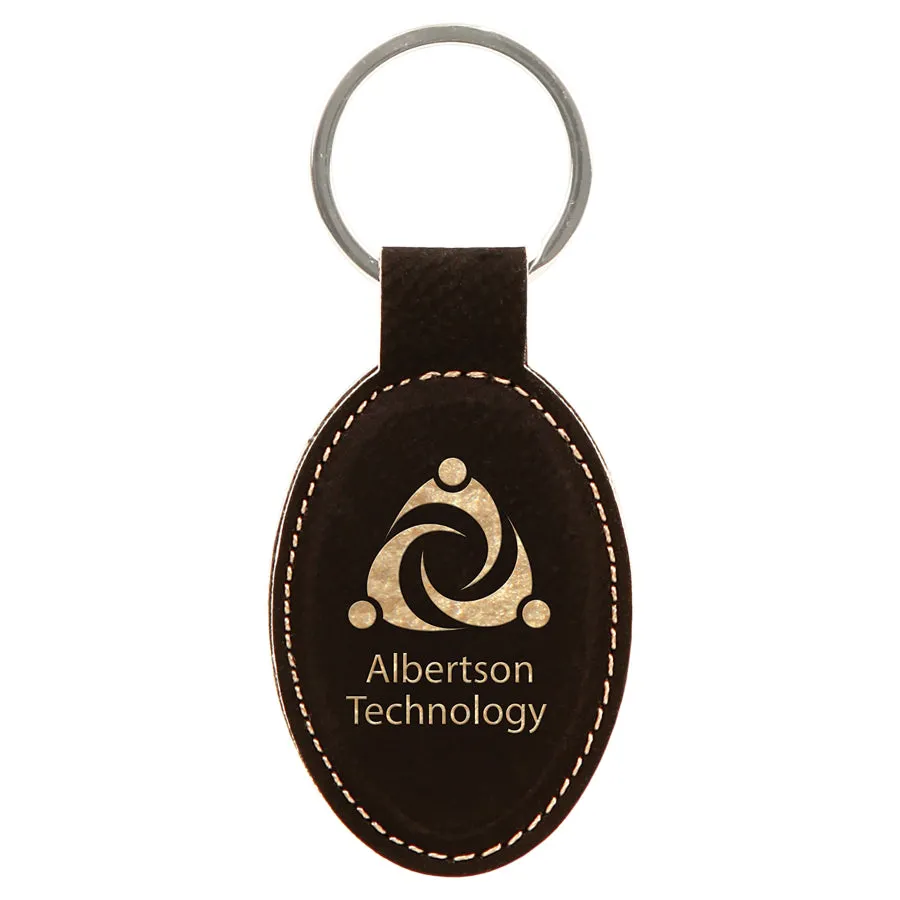 Keychain - Oval Leatherette