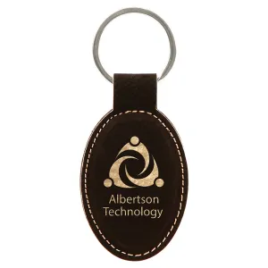 Keychain - Oval Leatherette