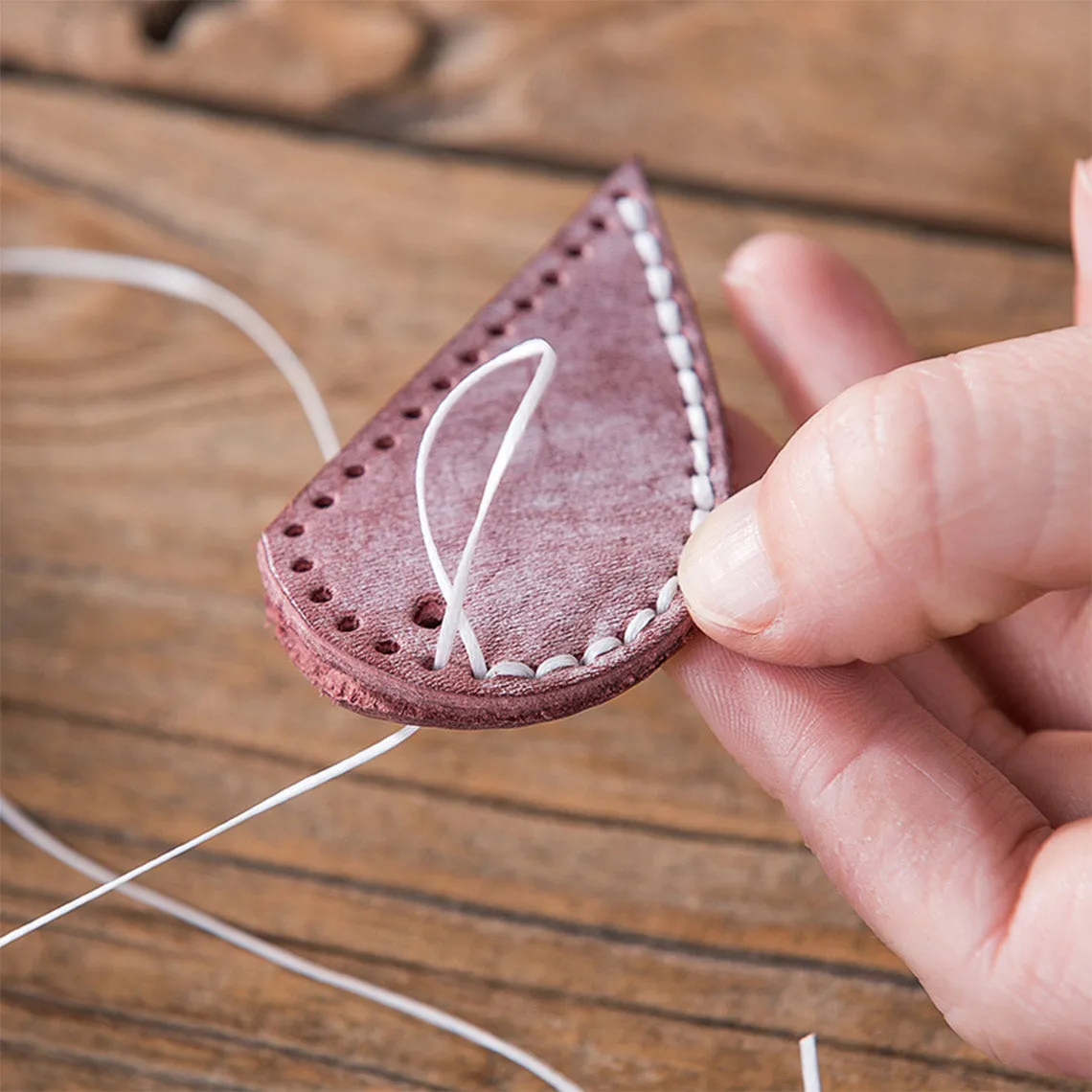Leather Couple Loving Heart Keychain DIY Kits