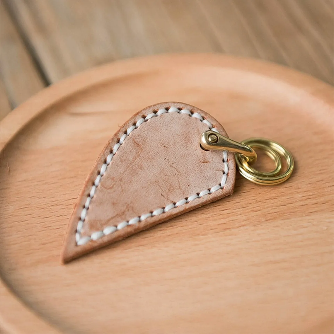 Leather Couple Loving Heart Keychain DIY Kits