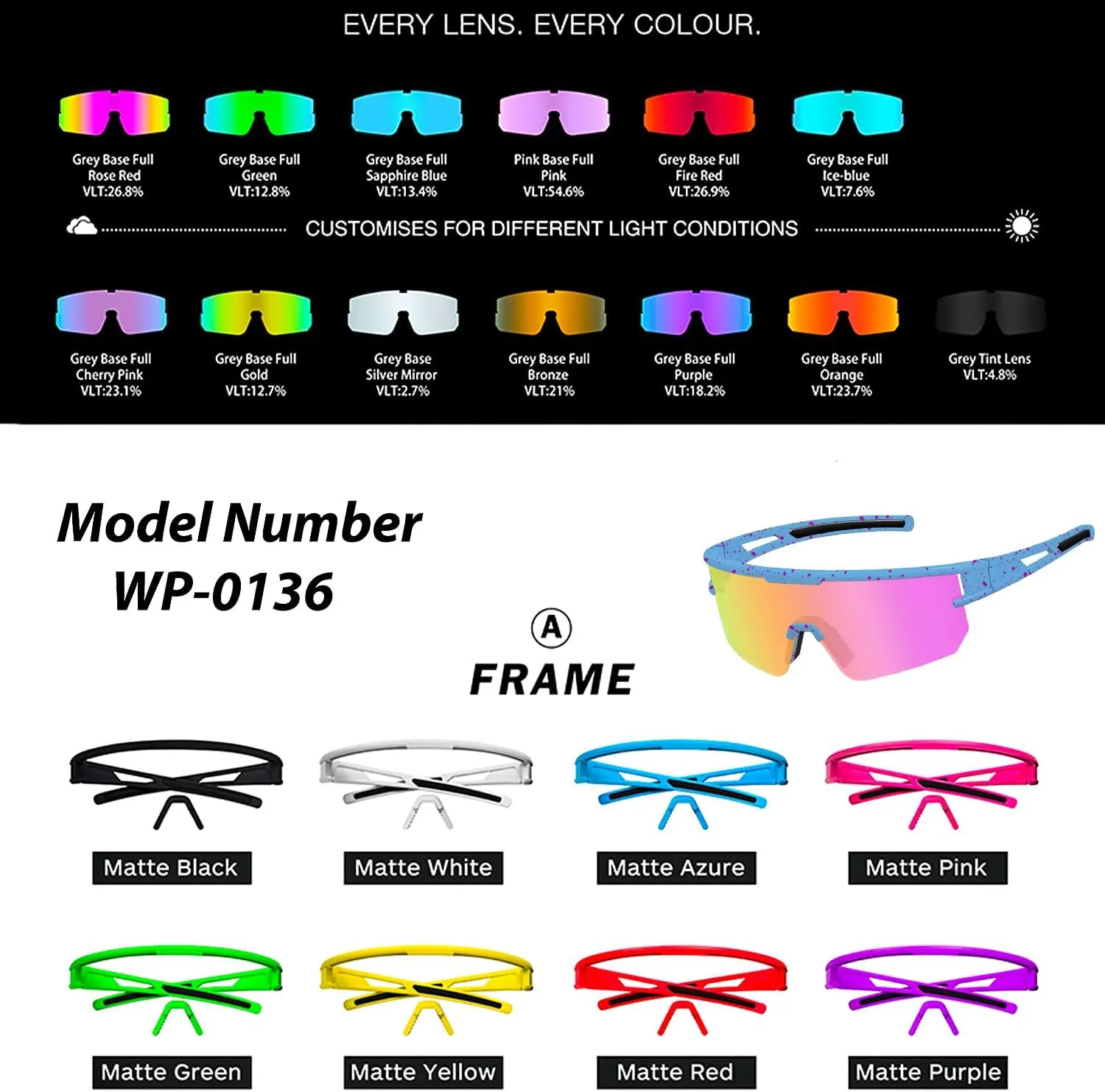 Men and Women Baseball Sunglasses Youth Fishing Golfing Mountaineering Riding Adjustable Polarized Sunglasses
