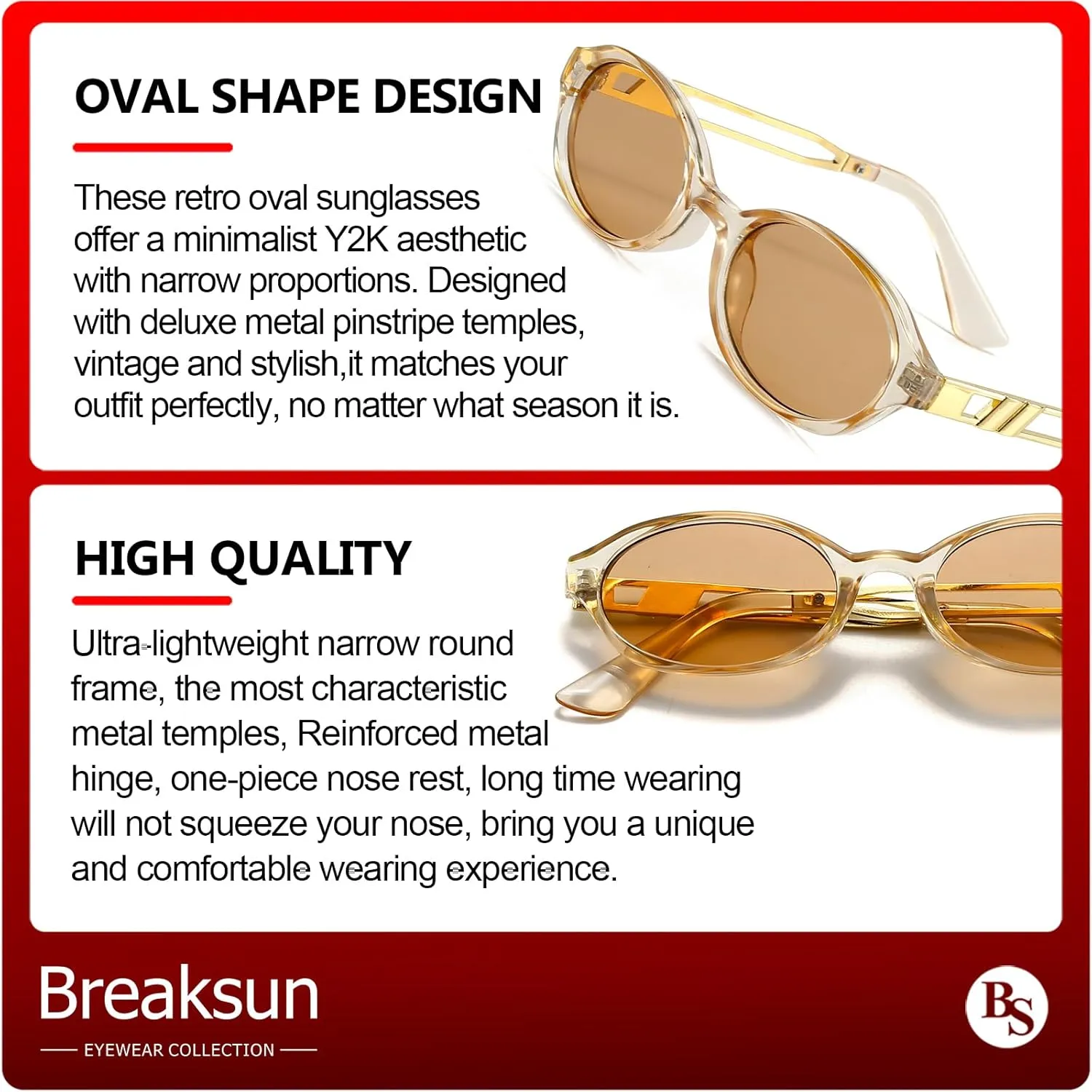 Retro Oval Sunglasses for Women Men Trendy Narrow Round Sun Glasses Y2K Designer Vintage Shades