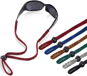 Sports Glasses Strap Adjustable Sunglasses Cord Retainer Safety Eyeglass Lanyard, Pack of 6