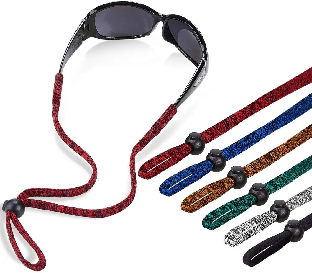 Sports Glasses Strap Adjustable Sunglasses Cord Retainer Safety Eyeglass Lanyard, Pack of 6