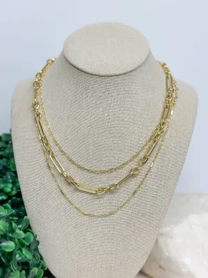 Uno, Dos, Tres Necklace - Gold by B.B. Lila