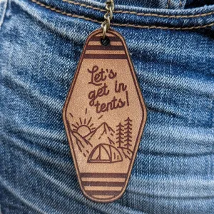 Vintage Motel Key keychain | Let's get in tents