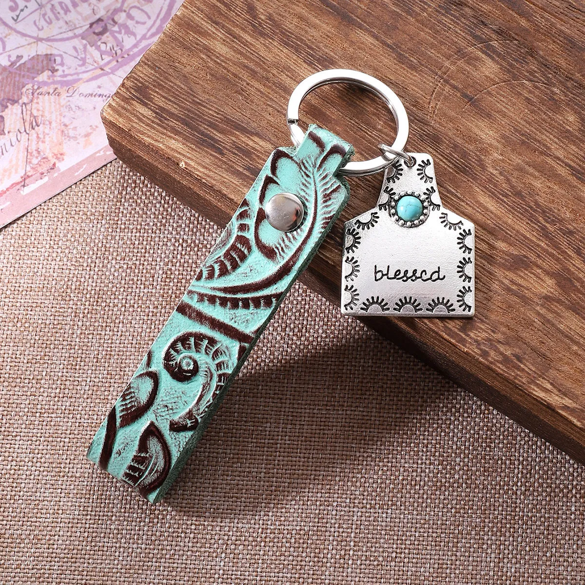Wholesale Leather Pattern Keychains