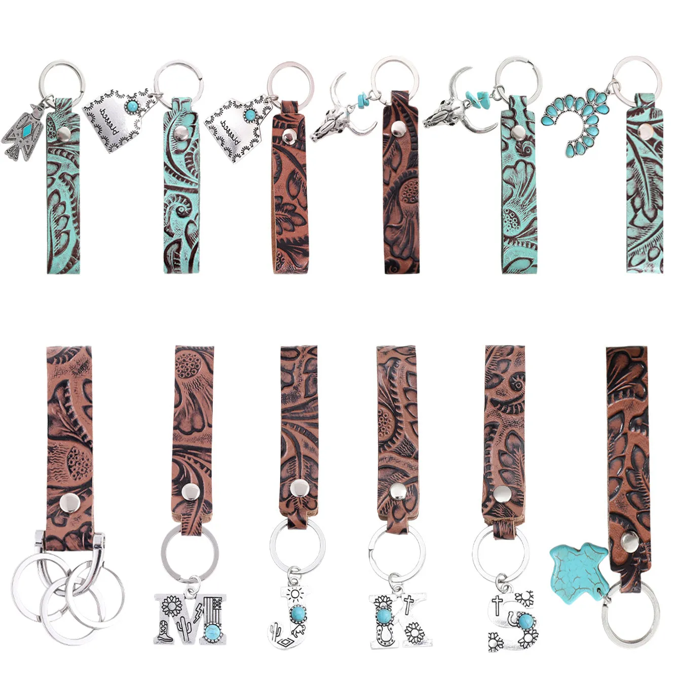 Wholesale Leather Pattern Keychains