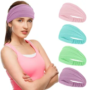Wide Stretchy Non-Slip Cooling Workout Headbands